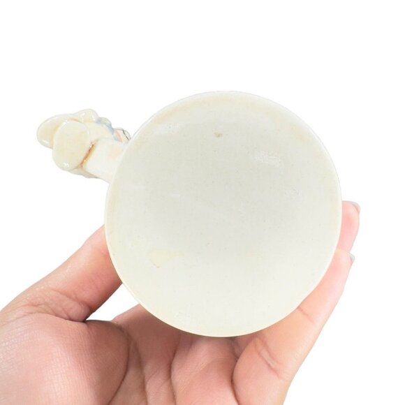 1980s Ceramic Sugar And Creamer Set 2 With Cute Whimsical Teddy Bear On Top - Picture 9 of 15